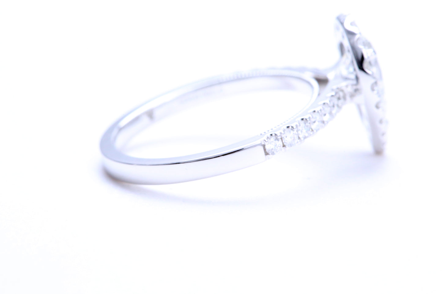 One Carat Pear Shaped Engagement Ring