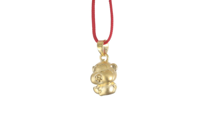 24K 3D Monkey Cartoon Pendant