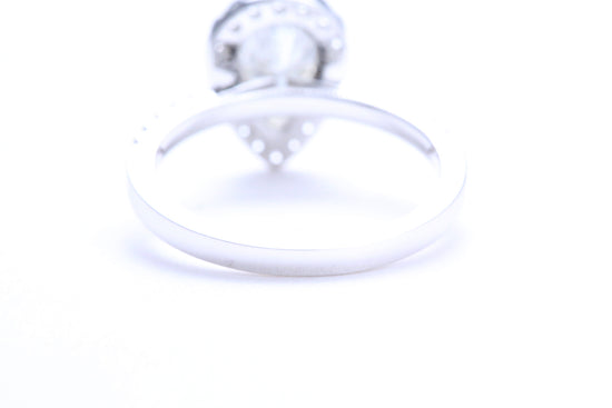 One Carat Pear Shaped Engagement Ring