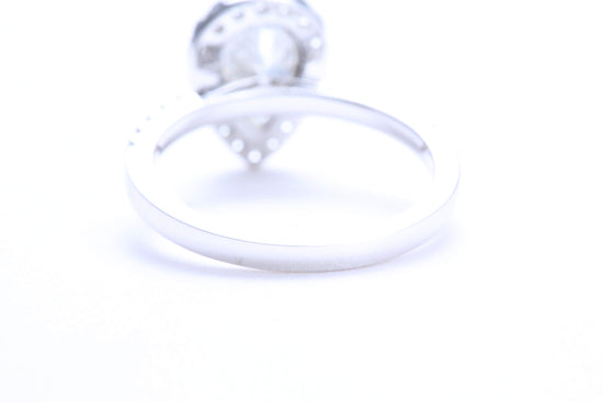 One Carat Pear Shaped Engagement Ring