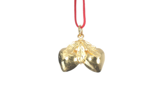 24K Longevity Double Peach Pendant