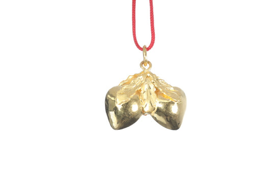 24K Longevity Double Peach Pendant