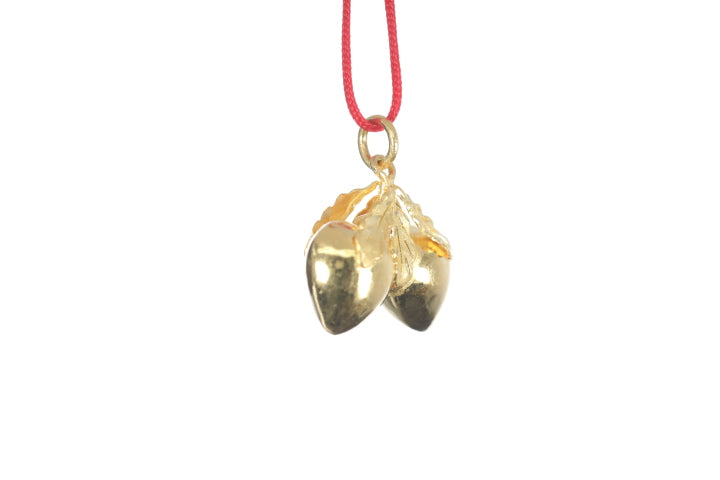 24K Longevity Double Peach Pendant