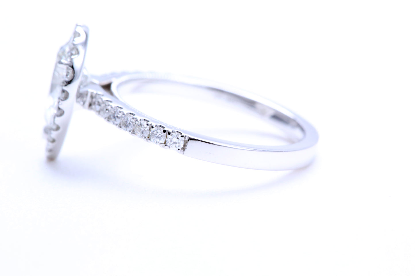 One Carat Pear Shaped Engagement Ring