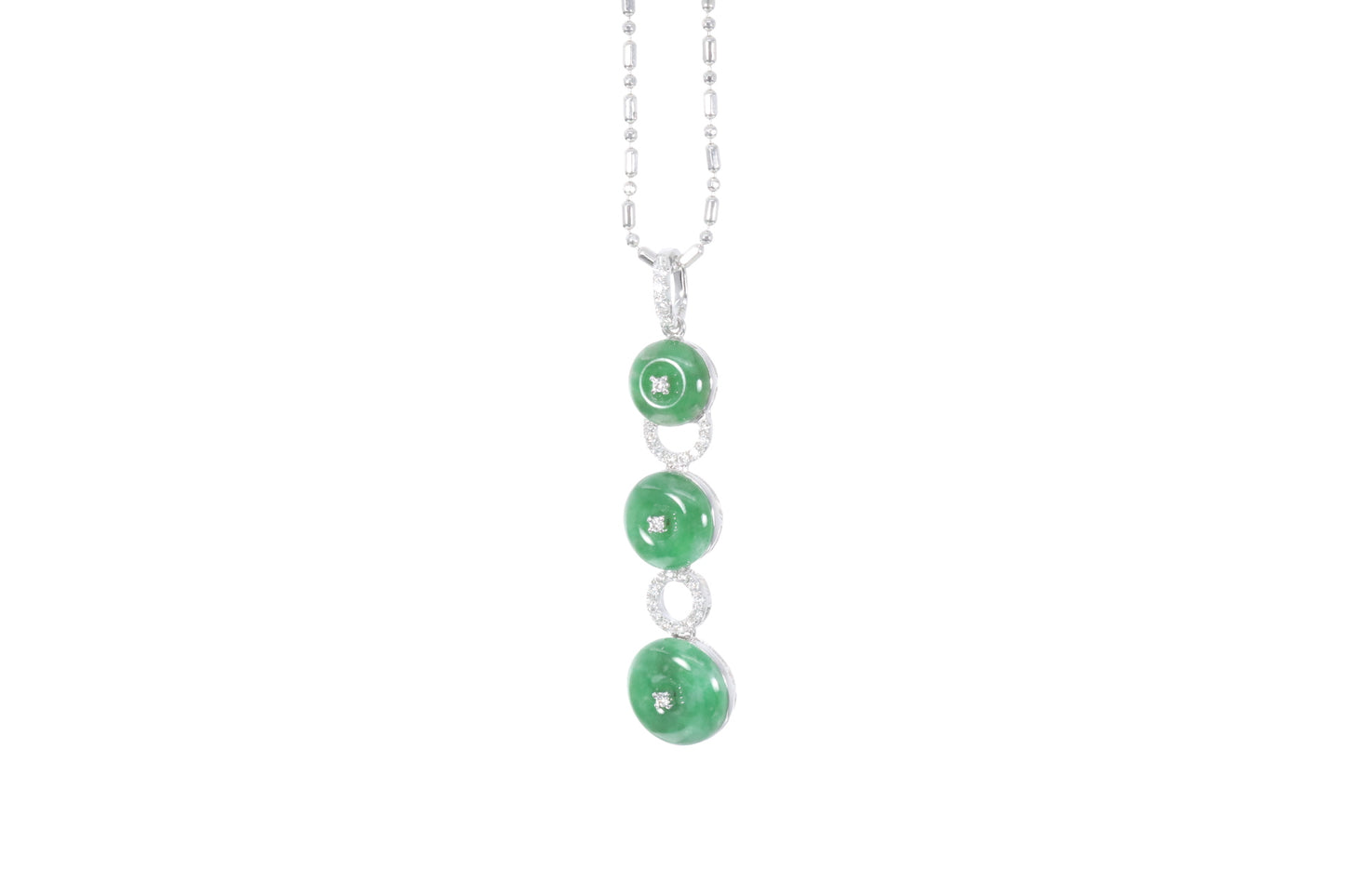 Jadeite Three Cabochon Pendant