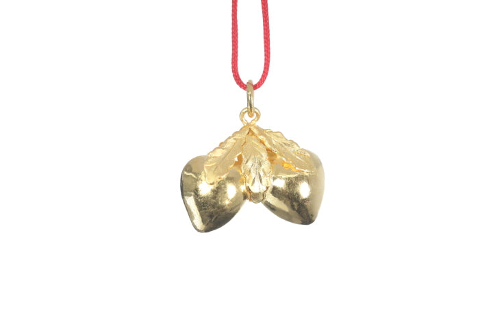 24K Longevity Double Peach Pendant