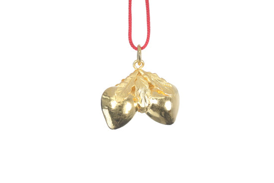 24K Longevity Double Peach Pendant