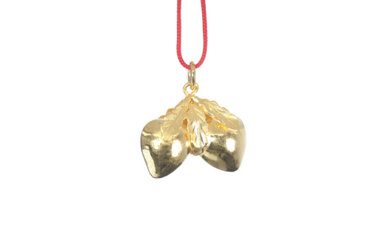 24K Longevity Double Peach Pendant