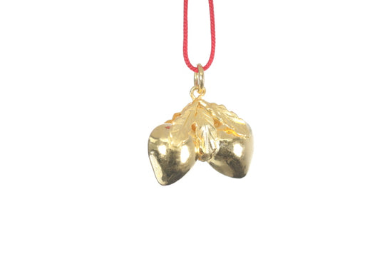 24K Longevity Double Peach Pendant