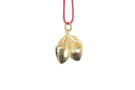 24K Longevity Double Peach Pendant