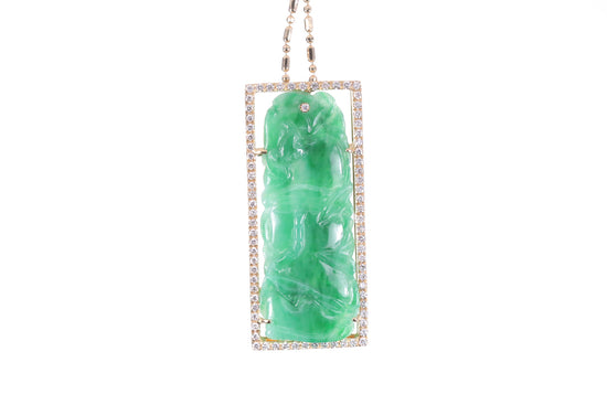 Jadeite Bamboo Pendant