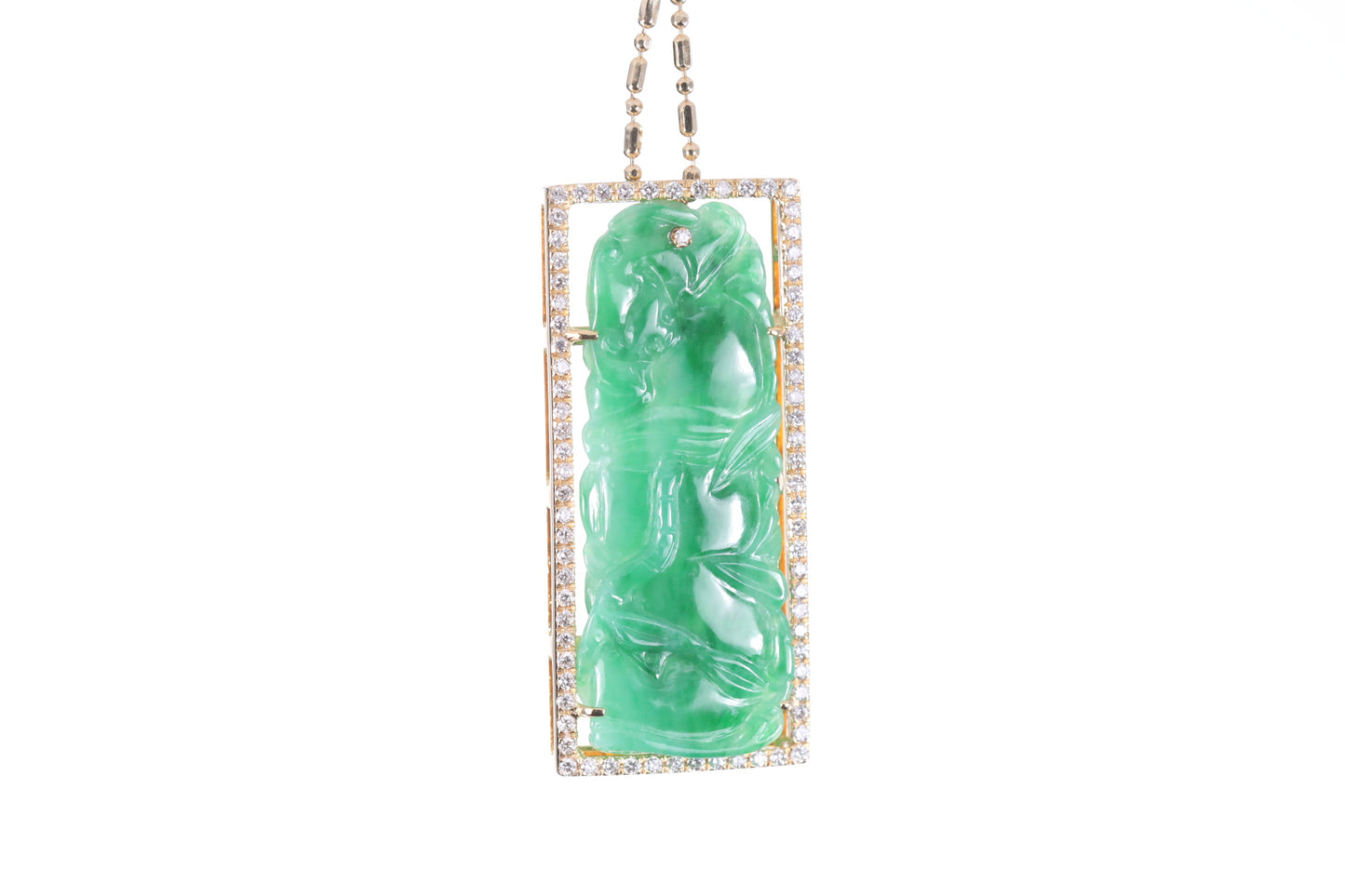 Jadeite Bamboo Pendant