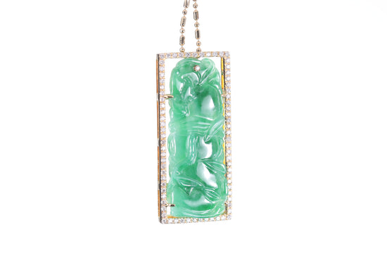 Jadeite Bamboo Pendant