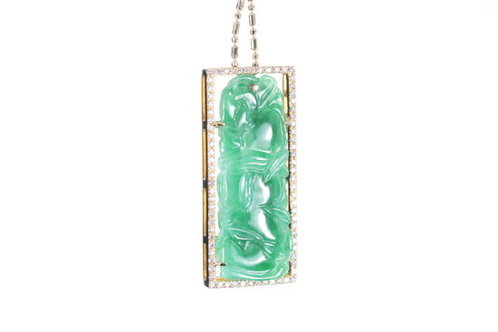 Jadeite Bamboo Pendant