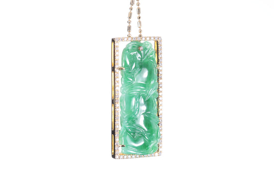 Jadeite Bamboo Pendant