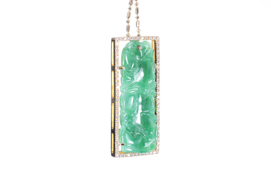 Jadeite Bamboo Pendant