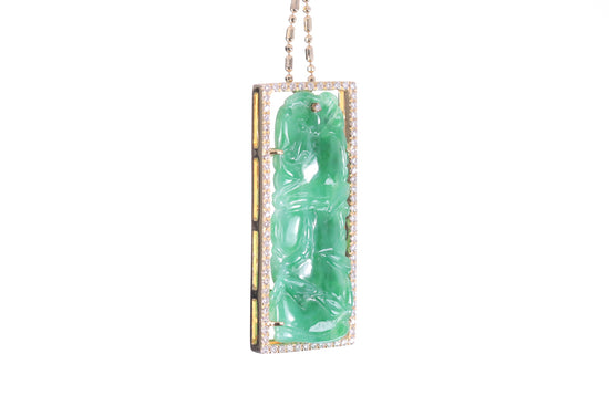 Jadeite Bamboo Pendant