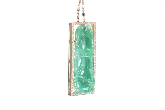 Jadeite Bamboo Pendant