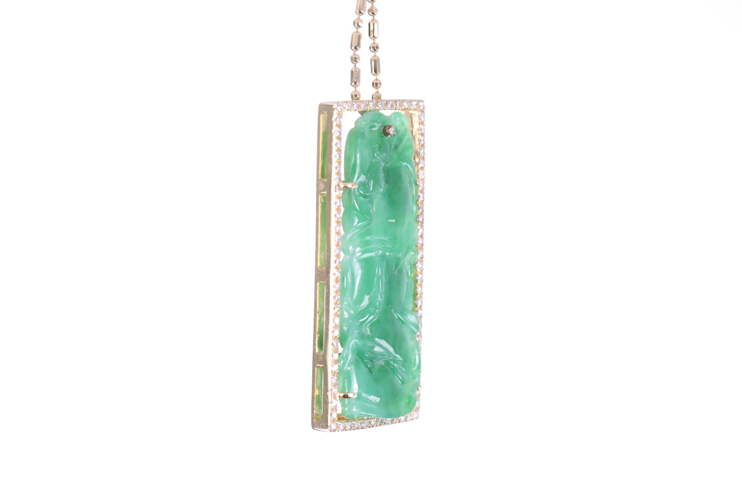 Jadeite Bamboo Pendant