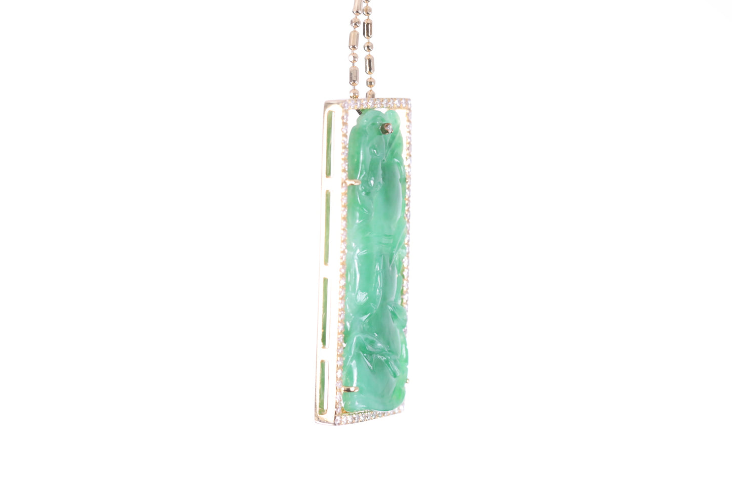 Jadeite Bamboo Pendant