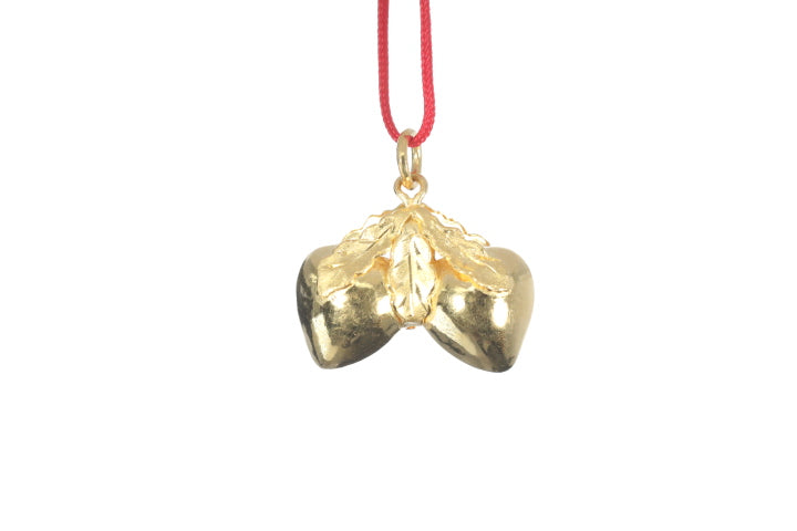 24K Longevity Double Peach Pendant