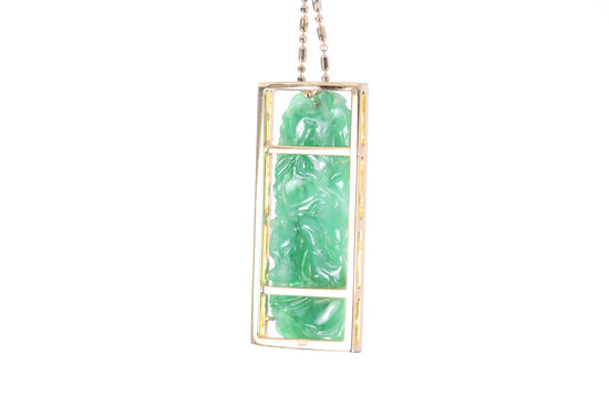 Jadeite Bamboo Pendant