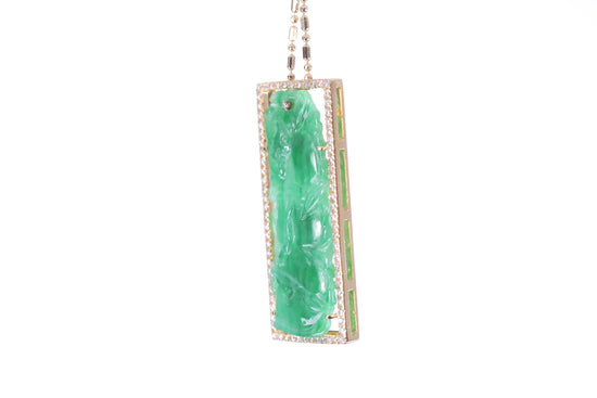 Jadeite Bamboo Pendant