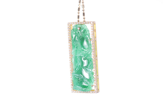 Jadeite Bamboo Pendant