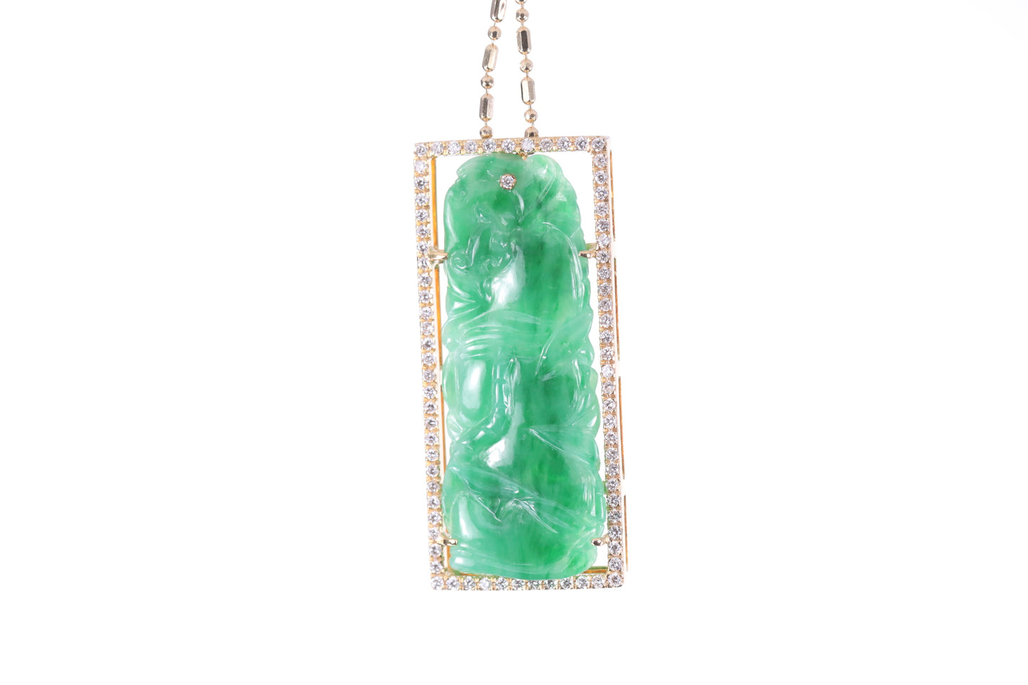 Jadeite Bamboo Pendant