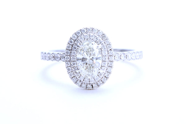 3/4 Carat Oval Shaped Engagement Ring