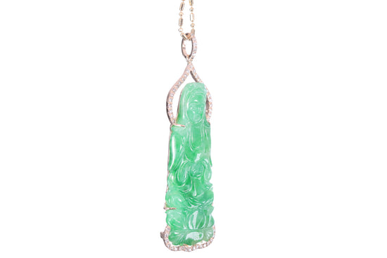 Jadeite Guan Yin Rose Gold