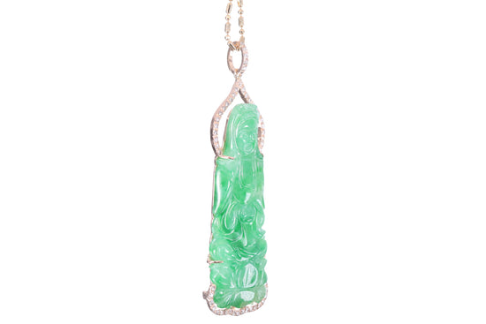 Jadeite Guan Yin Rose Gold