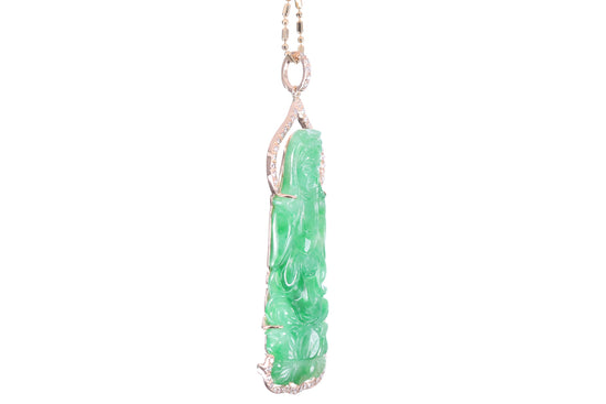 Jadeite Guan Yin Rose Gold
