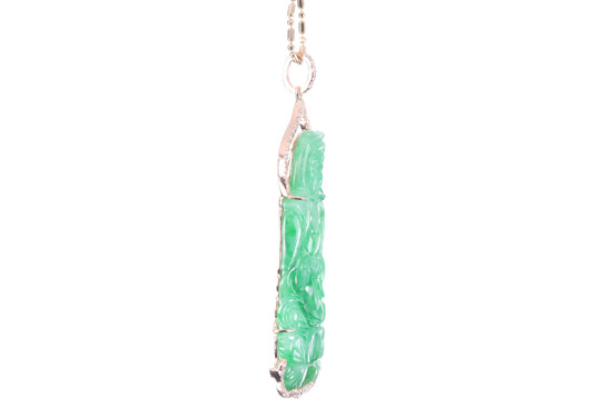 Jadeite Guan Yin Rose Gold