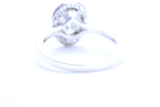 3/4 克拉橢圓形訂婚戒指