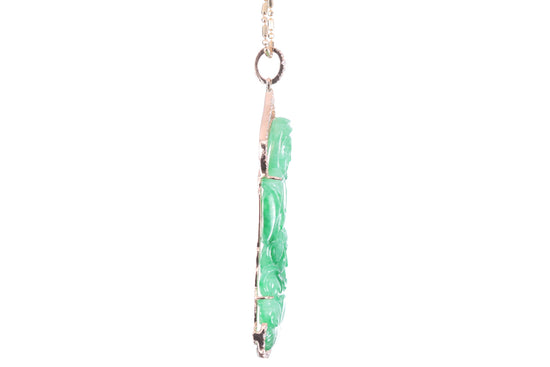 Jadeite Guan Yin Rose Gold