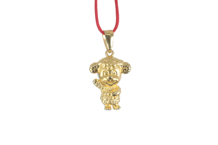 24K 3D Gold Ram Pendant