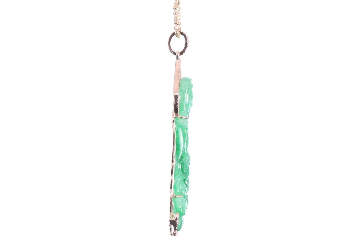 Jadeite Guan Yin Rose Gold