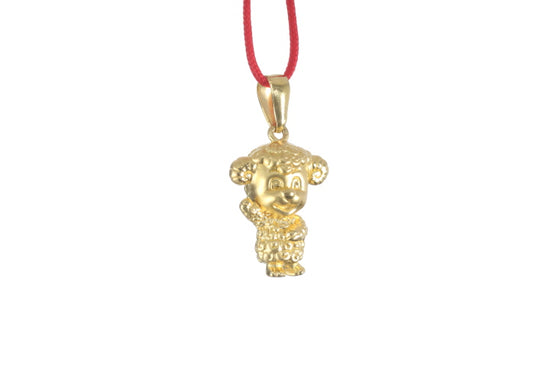 24K 3D Gold Ram Pendant