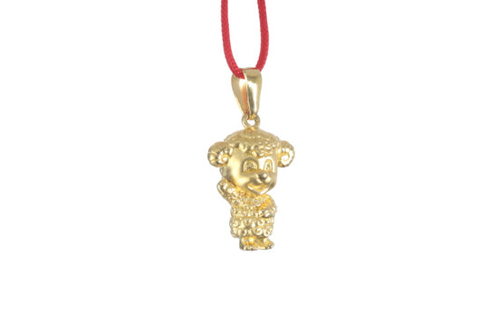 24K 3D Gold Ram Pendant