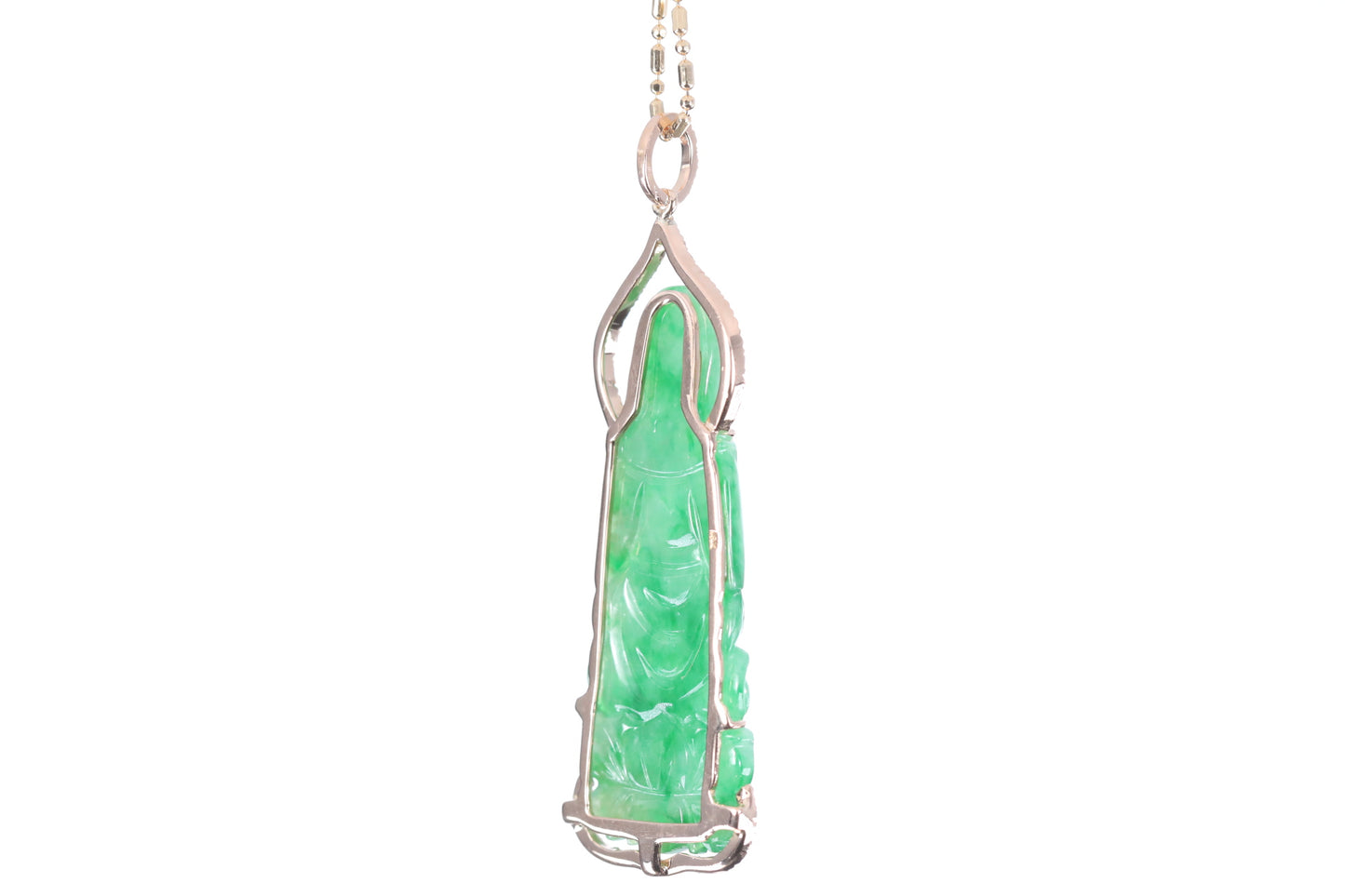 Jadeite Guan Yin Rose Gold