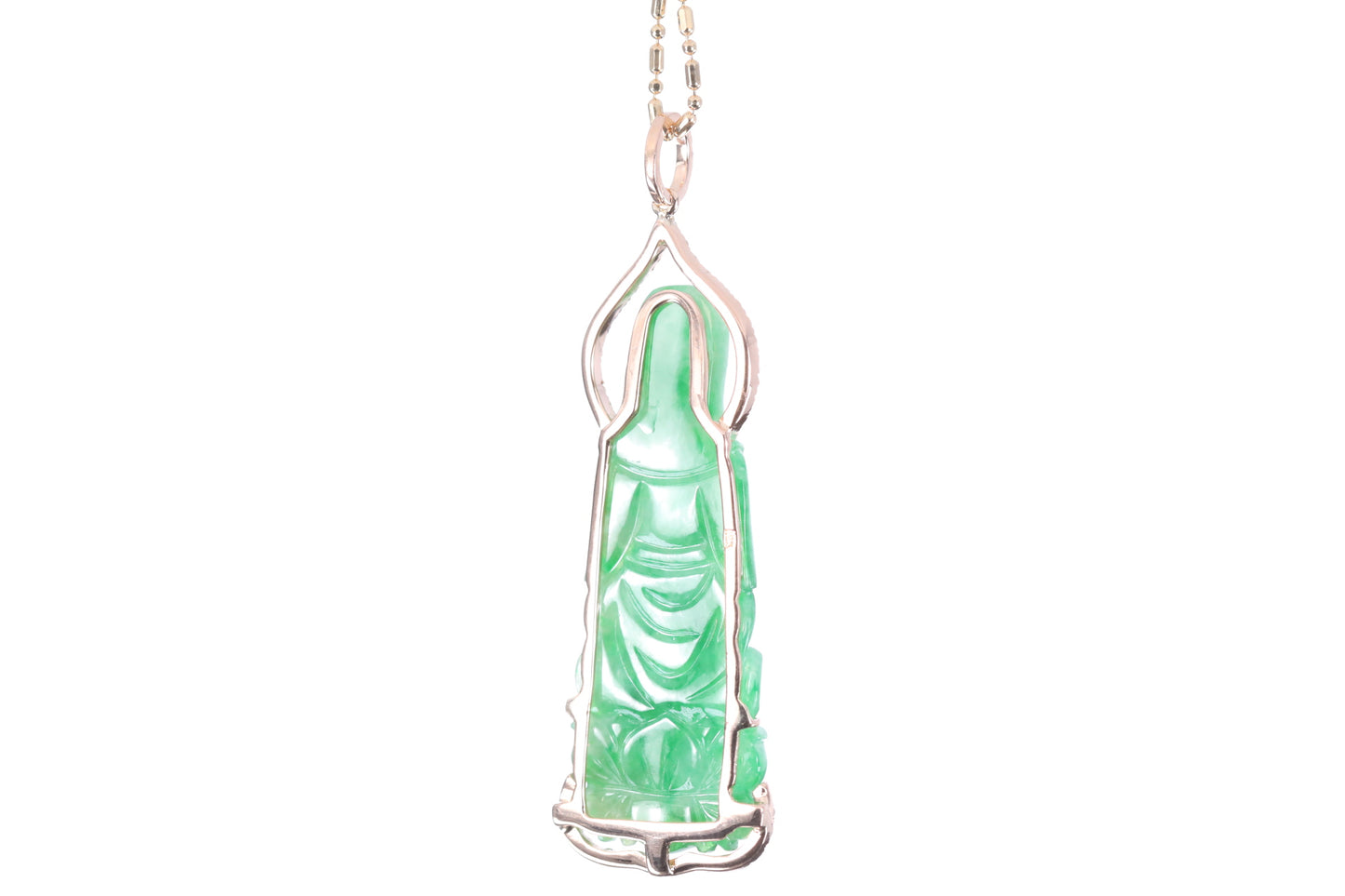 Jadeite Guan Yin Rose Gold