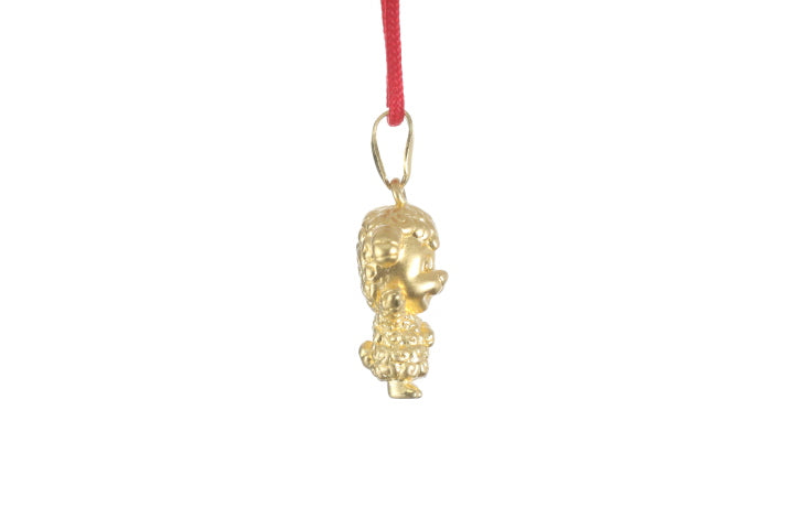 24K 3D Gold Ram Pendant