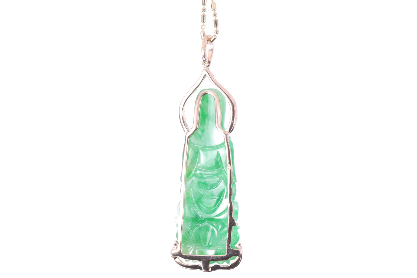 Jadeite Guan Yin Rose Gold