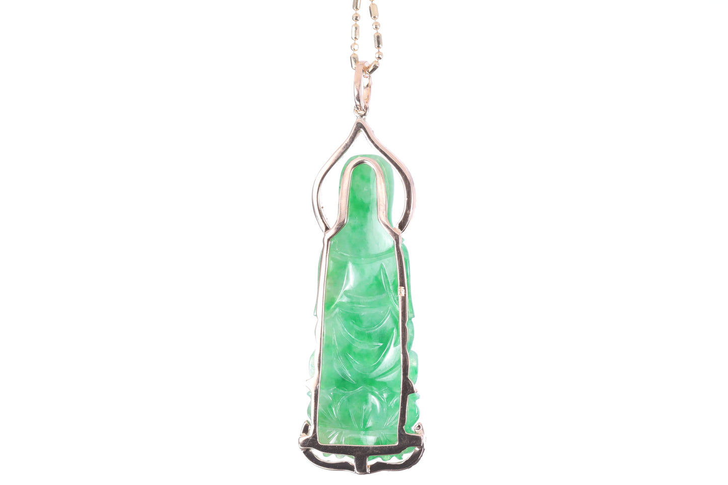 Jadeite Guan Yin Rose Gold