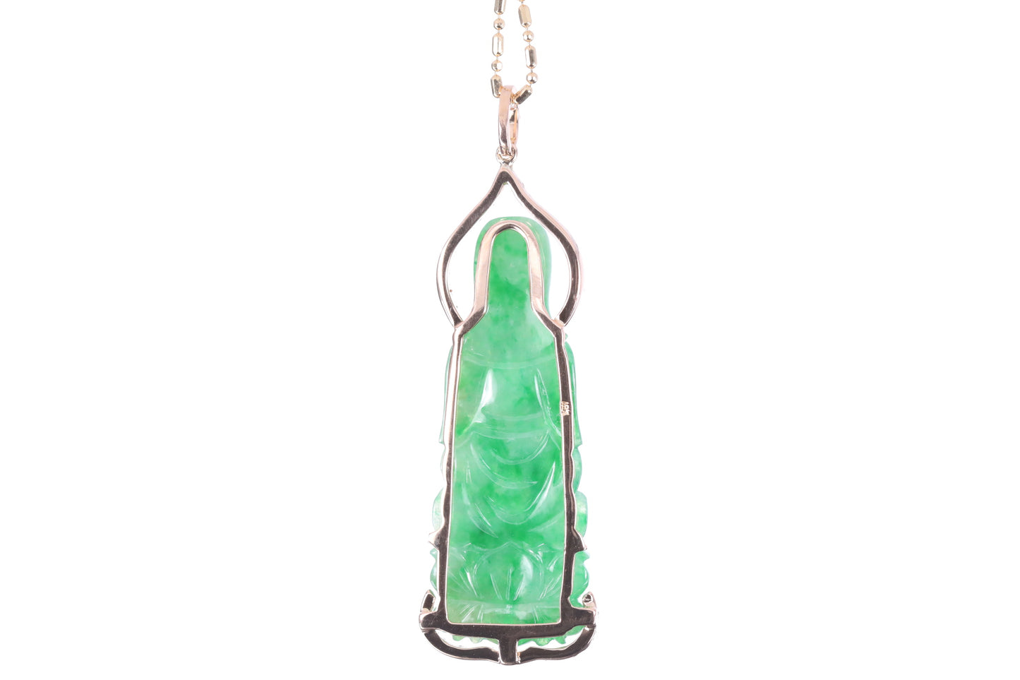 Jadeite Guan Yin Rose Gold