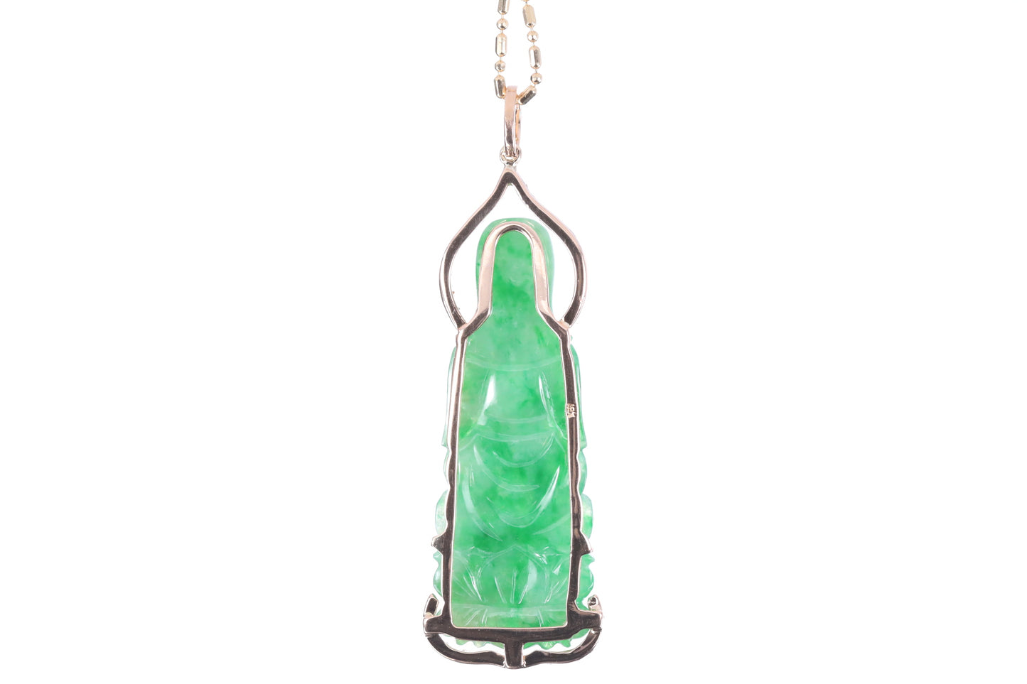 Jadeite Guan Yin Rose Gold