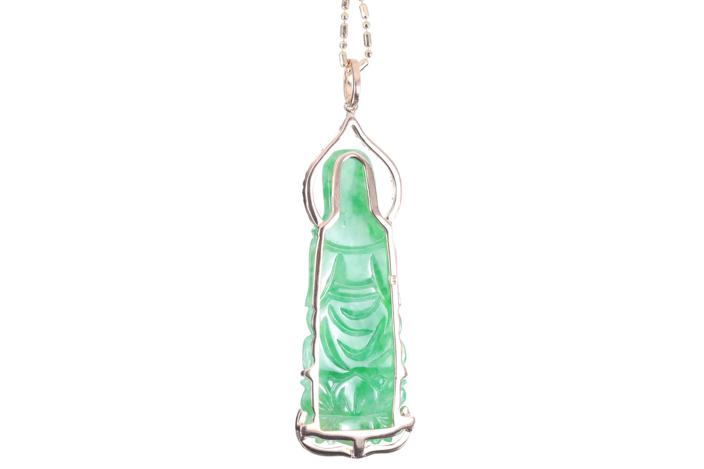 Jadeite Guan Yin Rose Gold