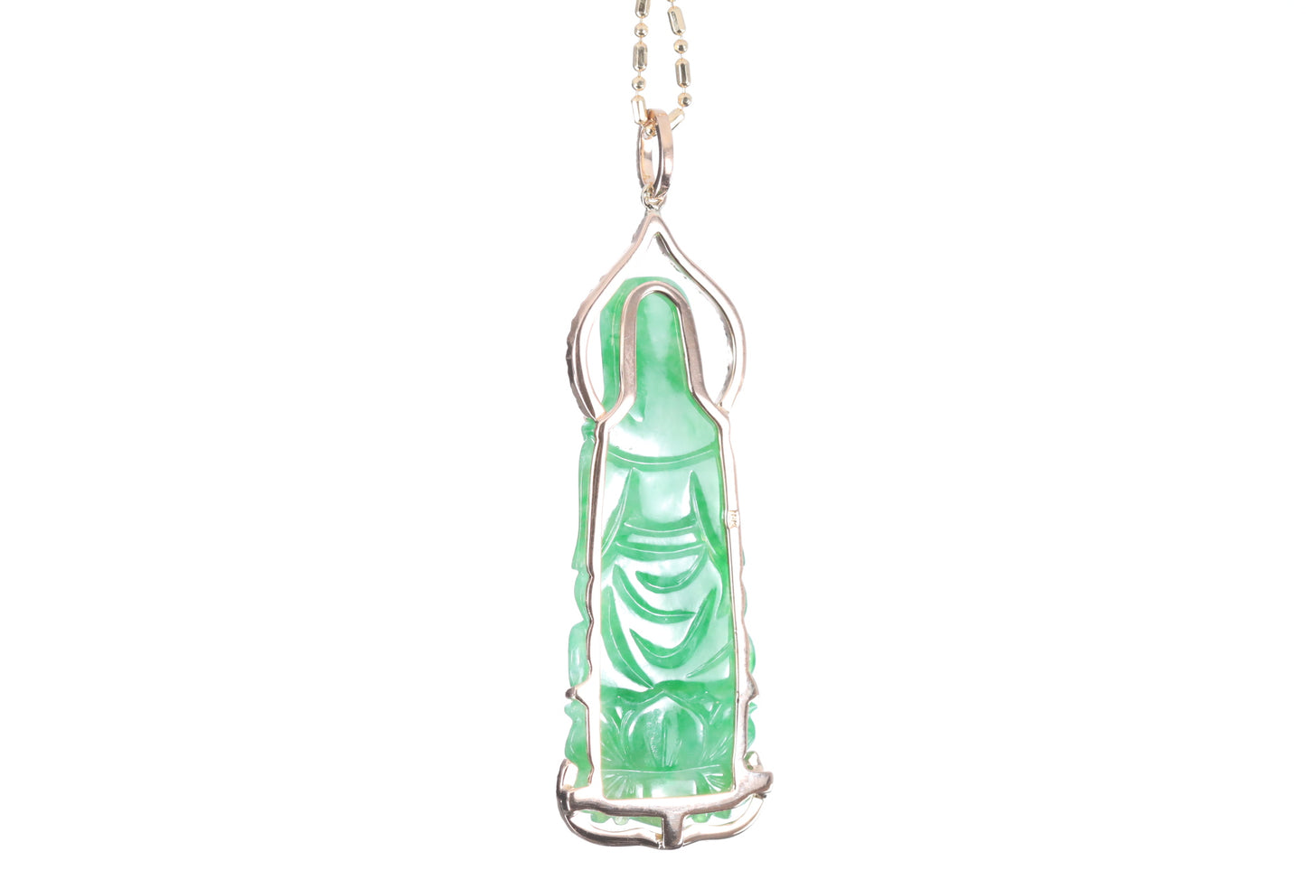 Jadeite Guan Yin Rose Gold