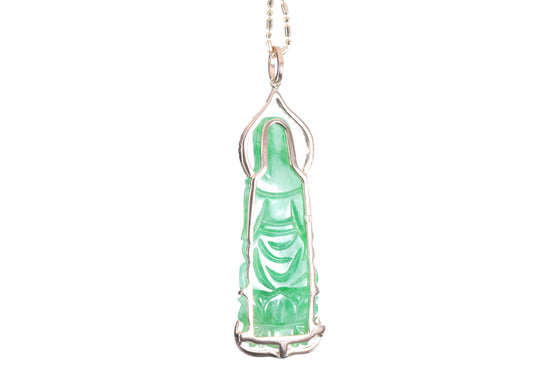 Jadeite Guan Yin Rose Gold